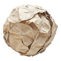 A picture of a crumpled piece of paper